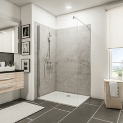 Schulte - Panneau mural Lot de 2 panneaux muraux : 100 x 210 cm + 120 x 210 cm Pierre gris clair, revêtement pour douche et salle de bain, DécoDesign