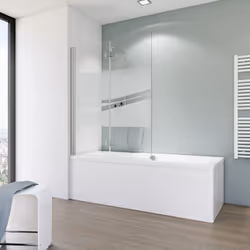 Pare-douche rabattable avec 2 volets, décor liane, profilé aspect chromé Vous êtes fan de bien-être ou plutôt du style pressé ...