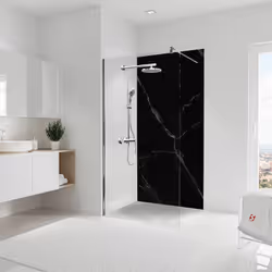Description générale Le panneau de revêtement mural DécoDesign SOFTTOUCH en marbre de carrare noir est la solution idéale pou ...