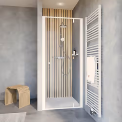 Porte de douche pivotante Trend 2.0, profilé blanc La série Trend 2.0 porte bien son nom : trendy ! Résolument tendance au ni ...