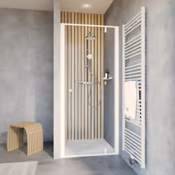 Porte de douche pivotante Trend 2.0, profilé blanc La série Trend 2.0 porte bien son nom : trendy ! Résolument tendance au ni ...