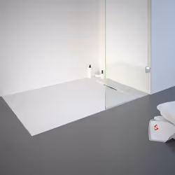 Description générale Le bac de douche de plain-pied ultra léger effet pierre en blanc mat est une solution idéale pour les ré ...