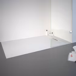 Description générale Le bac de douche de plain-pied ultra léger effet pierre en blanc mat est une solution élégante et pratiq ...