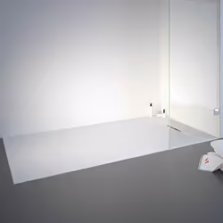 Description générale Un bac de douche de plain-pied ultra léger avec un élégant effet pierre en blanc mat. Idéal pour éviter  ...