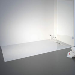Receveur de douche 90 x 160 cm de plain-pied, décor effet Pierre blanche, ultra léger, recoupable Schulte