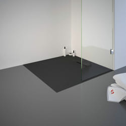Receveur de douche carré 80 x 80 cm de plain-pied, décor effet Pierre anthracite, ultra léger, recoupable Schulte