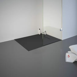 Schulte - Receveur de douche 80 x 90 cm de plain-pied, décor effet Pierre anthracite, ultra léger, recoupable