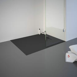Receveur de douche 80 x 100 cm de plain-pied, décor effet Pierre anthracite, ultra léger, recoupable Schulte