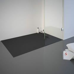Receveur de douche 80 x 120 cm de plain-pied, décor effet Pierre anthracite, ultra léger, recoupable Schulte