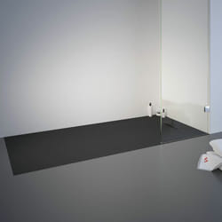 Receveur de douche 80 x 160 cm de plain-pied, décor effet Pierre anthracite, ultra léger, recoupable Schulte