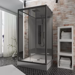 Description générale Fini les grands travaux avec la cabine de douche intégrale Hydromassante Bali de Schulte ! Simplifiez-vo ...
