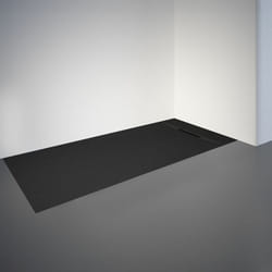 Receveur de douche 70 x 170 cm de plain-pied, décor effet Pierre anthracite, ultra léger, recoupable Schulte