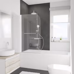 Pare-douche rabattable, verre transparent anticalcaire 5 mm, profilé blanc Vous êtes fan de bien-être ou plutôt du style pres ...