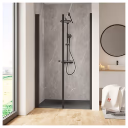 Porte de douche pivotante Une porte de douche pivotante est la solution classique et idéale pour une salle de bains de moyenn ...