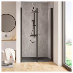 Porte de douche pivotante Une porte de douche pivotante est la solution classique et idéale pour une salle de bains de moyenn ...