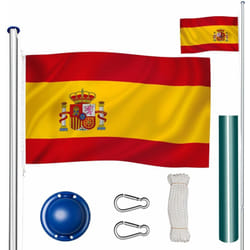 Mât de drapeau en aluminium 6,25 m