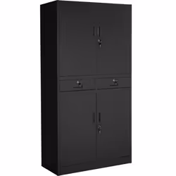 TecTake 402939 meuble de classement et accessoire Acier Noir