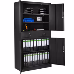 TecTake 402939 meuble de classement et accessoire Acier Noir