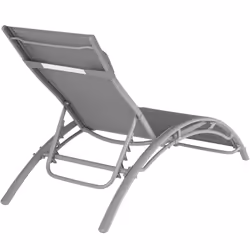 TecTake 403063 chaise de plage Gris Aluminium - Vue supplémentaire 5
