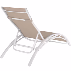 TecTake 403065 chaise de plage Beige Aluminium