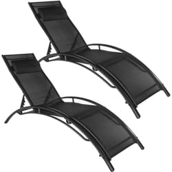 TecTake 403067 chaise de plage Noir Aluminium
