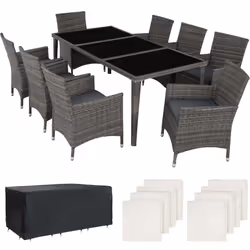 TecTake 403084 ensemble de meubles de jardin Gris