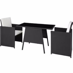 TecTake 403096, Noir, 2 siège(s), Adultes et enfants, Garçon/Fille