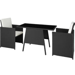 TecTake 403096 ensemble de meubles de jardin Noir