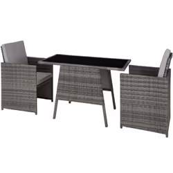 TecTake 403097, Gris, 2 siège(s), Adultes et enfants, Garçon/Fille