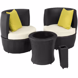 TecTake 403139, Noir, 2 siège(s), Adultes et enfants, Garçon/Fille
