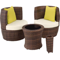 TecTake 403140, Noir, Marron, 2 siège(s), Adultes et enfants, Garçon/Fille