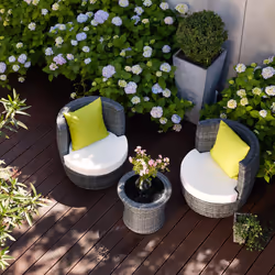 TecTake 403140 ensemble de meubles de jardin Noir, Marron
