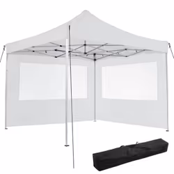 TecTake 403148, Blanc, Polyester, Polyvinyl chloride (PVC), Aluminium