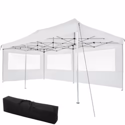 TecTake 403158, Blanc, Polyester, Polyvinyl chloride (PVC), Aluminium