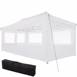 TecTake 403163, Blanc, Polyester, Polyvinyl chloride (PVC), Aluminium