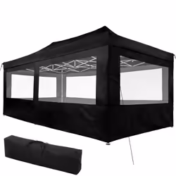 TecTake 403164, Noir, Polyester, Polyvinyl chloride (PVC), Aluminium