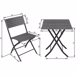 TecTake 403197 ensemble de meubles de jardin Gris - Vue supplémentaire 6