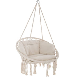 TecTake 403205 chaise d'extérieur Polyester, Acier Beige
