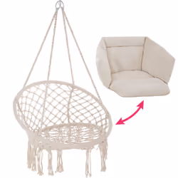 TecTake 403205 chaise d'extérieur Polyester, Acier Beige