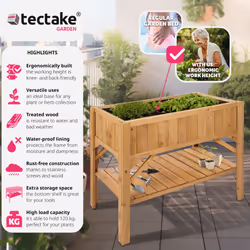 TecTake 403232 jardinière surélevée Marron