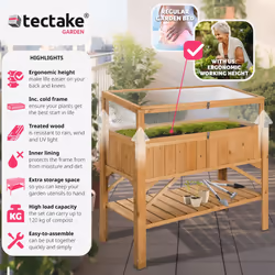 TecTake 403251 jardinière surélevée Marron