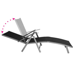 TecTake 403258 chaise de plage Gris Aluminium