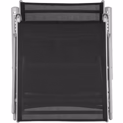 TecTake 403259 chaise de plage Noir, Gris Aluminium