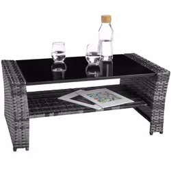 TecTake 403279 ensemble de meubles de jardin Gris