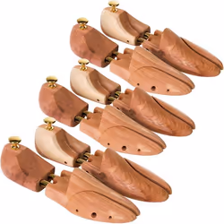 EMBAUCHOIR - TECTAKE - 3 Paires d’Embauchoirs Bois de Cèdre pour Chaussures 46 - 48 Réglables à Ressorts - Marron