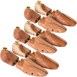 EMBAUCHOIR - TECTAKE - 3 Paires d’Embauchoirs Bois de Cèdre pour Chaussures 46 - 48 Réglables à Ressorts - Marron