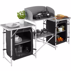 TecTake 403344 cuisine de camping Noir