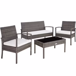 TecTake 403398, Gris, 4 siège(s), Adultes et enfants, Garçon/Fille