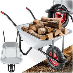 TECTAKE Brouette de jardin Oskar argent
