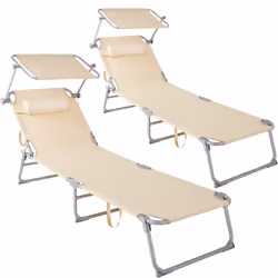 TecTake 403418, Beige, Polyester, Acier, 110 kg, 6,2 kg